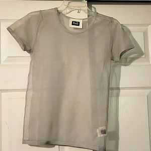 Dolce and Gabbana silver mesh shirt